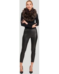 Gorski - Sable Knit Infinity Scarf With Ruffles - Lyst
