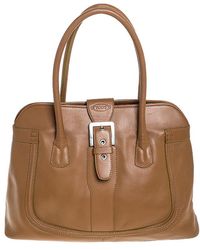 Tod's - Leather Buckle Satchel - Lyst