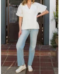 Thml - Tweed Puff Sleeve Knit Top - Lyst