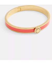 COACH - Coach Rivet Enamel Hinged Bangle - Lyst
