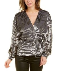 IRO - Nurat Silk-Blend Wrap Top - Lyst
