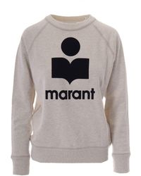 Isabel Marant - Crew Neck Regular Fit Sweatshirt With Flocked Logo - Lyst