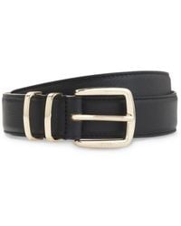 BOSS - Leather Belt With Twin Metal Keeper - Lyst