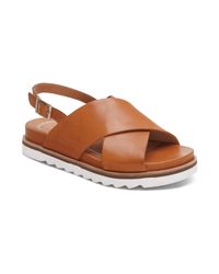 Aetrex - Thea Back Strap Cork Flat Sandal - Lyst