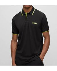 BOSS - Men Paddy Pro Short Sleeve Deep /electric Lime Polo T-shirt - Lyst