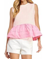 Strut & Bolt - Camron Stripe Ruffle Top - Lyst