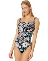 Johnny Was - Floral Ruched One-piece Swimsuit - Lyst