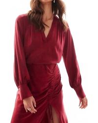 Fifteen Twenty - Trista V-Neck Blouse - Lyst