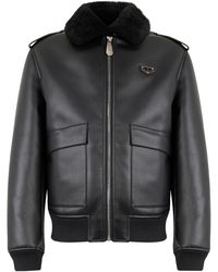 Philipp Plein - Eco Shearling Aviator Jacket - Lyst