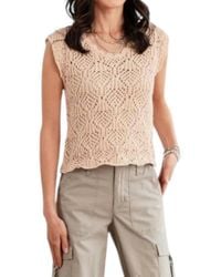 Elan - Cap Sleeve Crochet Sweater - Lyst