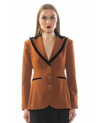 Alexia Admor - Velvet Trim Contrast Collar Blazer - Lyst