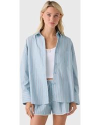 Asher - Karis Button Down Striped Shirt - Lyst