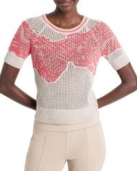 NIC+ZOE - Nic + Zoe Dancing Mesh Elbow Sleeve Sweater - Lyst
