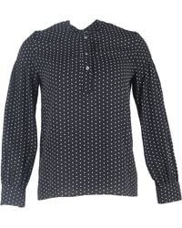 A.P.C. - A. P.C. Polka Dot Long Sleeve Blouse - Lyst