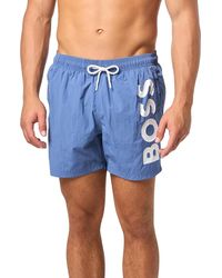 BOSS - Standard Octopus Swim Trunks, Bijou - Lyst