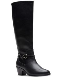 Clarks - Emily 2 Sky Leather Tall Knee-high Boots - Lyst