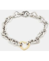 Tiffany & Co. - Heart Link Sterling 18k Yellow Gold Bracelet - Lyst