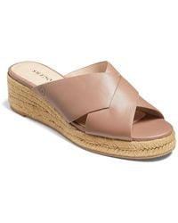 Jack Rogers - Slotted Sloan Leather Slip-on Wedge Sandals - Lyst