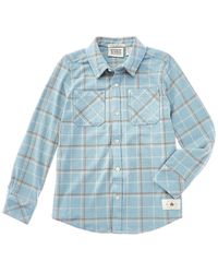 Scotch & Soda - Yarn-Dye Knit Twill Button-Up Top - Lyst