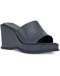 Vince Camuto - Falivda Faux Leather Slip On Wedge Sandals - Lyst