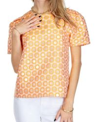 J joy - Short Sleeve Printed Blouse - Lyst
