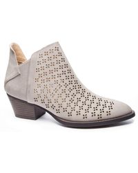 Chinese Laundry - Cambria Faux Leather Perforated Ankle Boots - Lyst