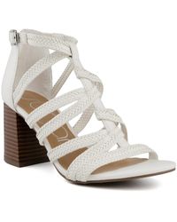 Sugar - Browser Faux Leather Buckle Strappy Sandals - Lyst