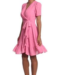 London Times - Rose Dot Ruffle Dress - Lyst