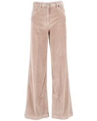 Peserico - Five-Pocket High-Waist Wide-Leg Pants - Lyst