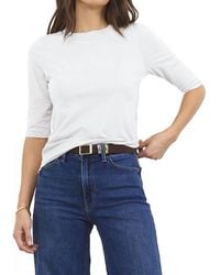 Lamade - Santa Monica Mitered Elbow Length Tee - Lyst
