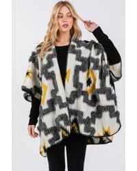 TRUEDAMES - Fuzzy Aztec Pattern Kimono - Lyst