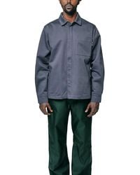 GR10K - Long Sleeve Shirt With Subtle Logo Detail And Classic Collar - Lyst
