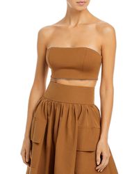STAUD - Lilies Tube Embellished Strapless Top - Lyst