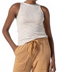 Lilla P - Striped High Neck Tank Top - Lyst