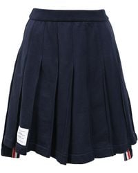 Thom Browne - Classic Loopback Pleated Mini Skirt - Lyst