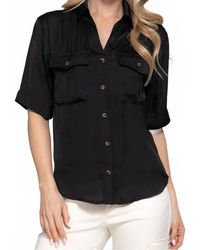 Active Basic - Satin Button Down Shirt - Lyst