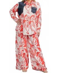 Karen T Design - Pocket Patch Shirt And Wide Leg Pants - Lyst