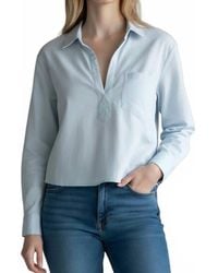 Elan - V-Neck Collared Top - Lyst