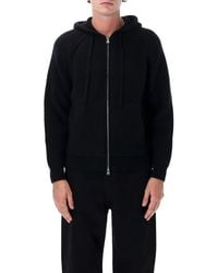 DUNST - Zip-Front Hooded Knit Sweater - Lyst