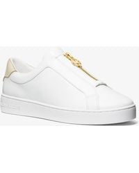 MICHAEL Michael Kors - Keaton Leather Zip-up Sneaker - Lyst