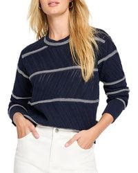 NIC+ZOE - Pointelle Stripe Sweater - Lyst