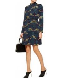 Missoni - Floral Print A Line Mock Neck Mini Dress - Lyst
