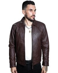 Infinity Leather - Harrington Jacket-Shanghai - Lyst