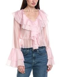 HL Affair - Bell-Sleeve Ruffle Blouse - Lyst