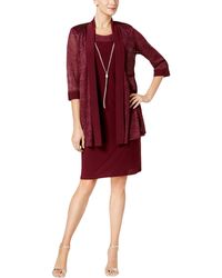 R & M Richards - Special Occasion Metallic Dress With Jacket - Lyst