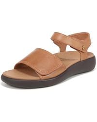 Vionic - Awaken Sandals Leather Round Toe Ankle Strap Htat1135 - Lyst