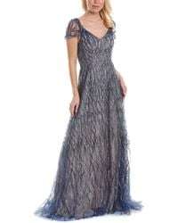 Rene Ruiz - Off-the-shoulder Embroidered A-line Gown - Lyst