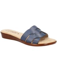 TUSCANY by Easy StreetR - Nicia Faux Leather Slide Sandals - Lyst