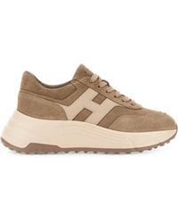 Hogan - Suede Sneakers With Contrasting 'H' Logo And Chunky Sole - Lyst