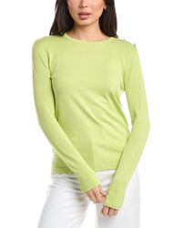 St. John - Solid Jersey Knit Sweater - Lyst